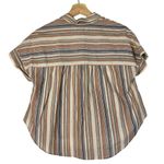 Madewell Linen Blend Hilltop Rainbow Stripe Short Sleeve Button Down XXS Photo 62