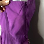 Trina Turk Silk Dress Womens Size 8 One Shoulder Beaded Belted Mini Party Purple Photo 5