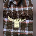 Nic+Zoe  Twilight Plaid Smocked Top size Small Photo 5