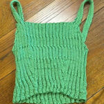 No brand kelly green crochet top small Photo 0