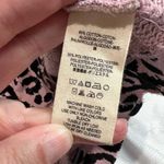 Free People Pink Black Cheatin’ On My Poncho Short Sleeve Raw Hem Seams Hooded Photo 4