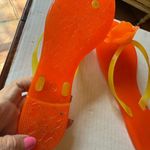 Bamboo  Women's Orange and Yellow Sandals Photo 5