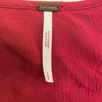 Free People Te Amo Berry Red Embroidered V-neck Mini Boho Festival Dress Sz S/P Photo 6