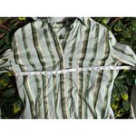 Y2K New York and Co. Blue Green Shiny Preppy Collared Longsleeve Size XL Photo 5