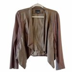 Anthropologie Edyson Leather Look Waterfall Cardigan Soft Jacket Size Medium Photo 0