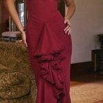 House Of CB  'Gabbi' Wine Front‎ Ruffle Maxi Dres NWOT size XL Photo 0