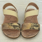 WONDERS Leather Slingback Ankle Strap Snake Slide Sandal Size 38 Brown Photo 0