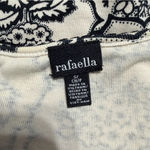 Rafaella  Cream and Black Floral Top Photo 3