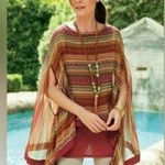 Soft Surroundings Gypset Beaded Layered Multicolored Kimono Tunic Top Size L/XL Photo 0