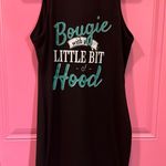 Black Graphic Sleeveless Dress Size L Photo 0