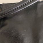 Large Black vegan Leather Shoulder Bag side pockets tassel zipper Photo 15