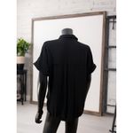 Madewell  Black Short Sleeve Button Down Blouse Women's S Oversized Fit Photo 1