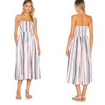 Free People Lilah Pleated Tube Striped Midi Dress XS NWT Photo 1