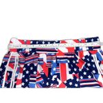 Fabletics  Tyson Track Shorts Womens XS Patchwork Pride Red White Blue Zip Pocket Photo 5