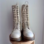 Dr. Martens RARE Boots Cottagecore Knee High Basket Weave Eyelet Mala Shoes 8 Photo 3