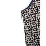 Banana Republic Factory Jacquard Cream Navy Blue Sleeveless Dress Size 6 Photo 4