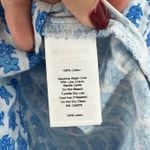 Vineyard Vines Vineyard‎ Vines Island Ocean Breeze Seastitch Block Print Popover Blue Blouse XS Photo 6