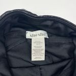 Shosho Black High Waisted Athletic Metallic Skakeskin Print Pocket Biker Shorts Photo 3