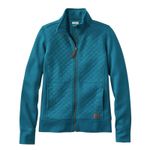 L.L.Bean Quilted Full Zip Sweatshirt Women M Teal Cozy Outdoor Everyday Travel Photo 1