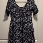 Dream Of Me Navy Blue Floral Mini Dress BOHO Anthro Size Large EUC #6766 Photo 2