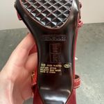 Aerosoles  Over Plaited Red Leather Kitten Heels Size 8.5 Photo 5