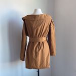 SheIn  Belted Dress Womens Sz XL Cognac Tan Faux Wrap Photo 2