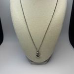 Gucci Textured Interlocking GG Pendant Necklace-Sterling Silver - Preowned Photo 1