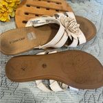 st. john's bay Ladies' Size 8 M White/Cream Faux Leather Slide Sandal By . Photo 5