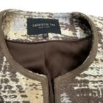 LAFAYETTE 148 New York Brown Cream Tweed Long Open Jacket Coat Size 18W Photo 4