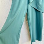 ZARA NWOT  Sleeveless Knotted Front Wide Leg Jumpsuit Tank Green Women's Size XS Photo 4