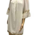 Basically Me  Cream Embellished Lightweight Off Shoulder Lined Dress Nightgown M Photo 1