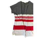 Loft  long open striped cardigan Photo 1
