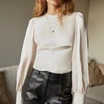 Aritzia Wilfred Besalu Open Back Satin Green Top Size Small Photo 0