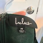 Stay Shining Dark Green Velvet Puff Sleeve Skater Dress
Lulus Size M Photo 2