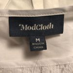 Modcloth  White Cotton Short Sleeve Blouse Puff Sleeves Daisy Print Lace M Photo 8