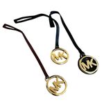 Michael Kors Brown & Black Leather Bag Charms  MK Designer Accessories Bundle! Photo 2