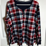 Nautica  Plaid Pajama Set XL Red Blue Photo 0