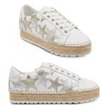 Marc Fisher LTD. Women's Maevel Leather Lace Up Espadrille Platform Sneakers 6M Photo 0