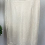 Lulus Tan Cream Faux Suede Knee Length Skirt M Photo 0