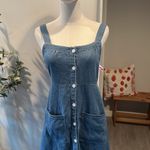 Petal and Pup  Bettie Button Front Denim Midi Dress New! Photo 6
