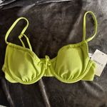 Forever 21 New Women Green Swimsuit Bra Top Small NWT Ruched Front Photo 2