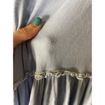 POL  Women's Medium‎ Blue Sleeveless shirt Casual Lace Trim Detail Flapper Style Photo 2