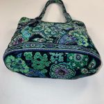Vera Bradley  Rare Rhapsody Paisley Quilted Shoulder Bag Purse Green Blue Purple Photo 1