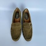Cole Haan  Size 6.5 Olive Green Suede Leather Block‎ Heeled Loafer Dark Academia Photo 5
