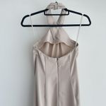 BHLDN  Dress Womens 0 Ruby Twist Halter Satin Gown Champagne Elegant Bridesmaids Photo 7