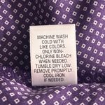 Apt. 9  Womens  Button Down Blouse Size 1X Lavender Diamond Print Casual Flowy Art Photo 7