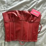 Edikted  Burgundy Corset Top Photo 1