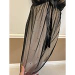 Victoria's Secret Victoria Secret Lingerie Babydoll Large Black Cream Lace Overlay Rhinestone Photo 4