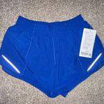 Lululemon HOTTY HOT LR SHORT 4’ LINED BLUE Photo 4
