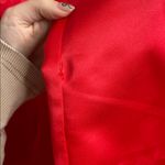 Lulus Red Satin Jumpsuit Bow Strapless Size Medium Photo 5